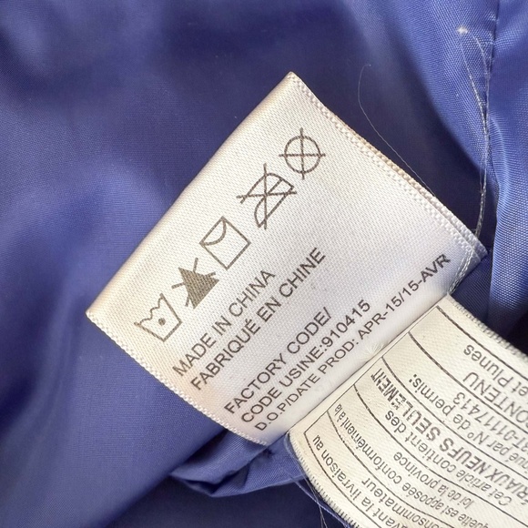 Girls L Purple Blue Puffer Cozy Feathery 50/50 Down Hooded Zip McKinley Jacket - Picture 12 of 12